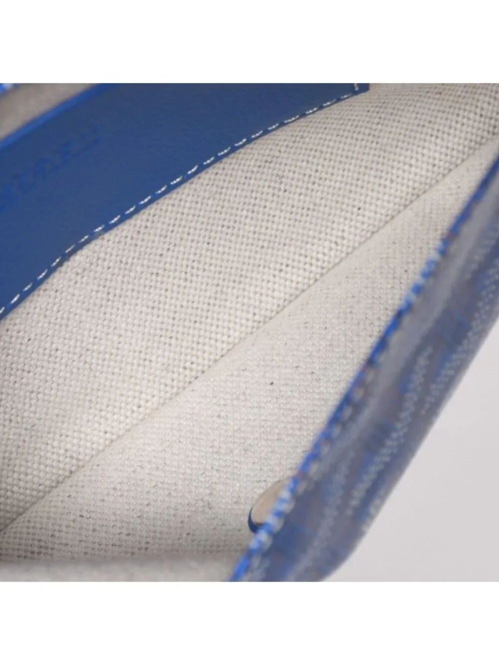 Goyard Plumet Pouch Wallet Shoulder Bag Blue Silver